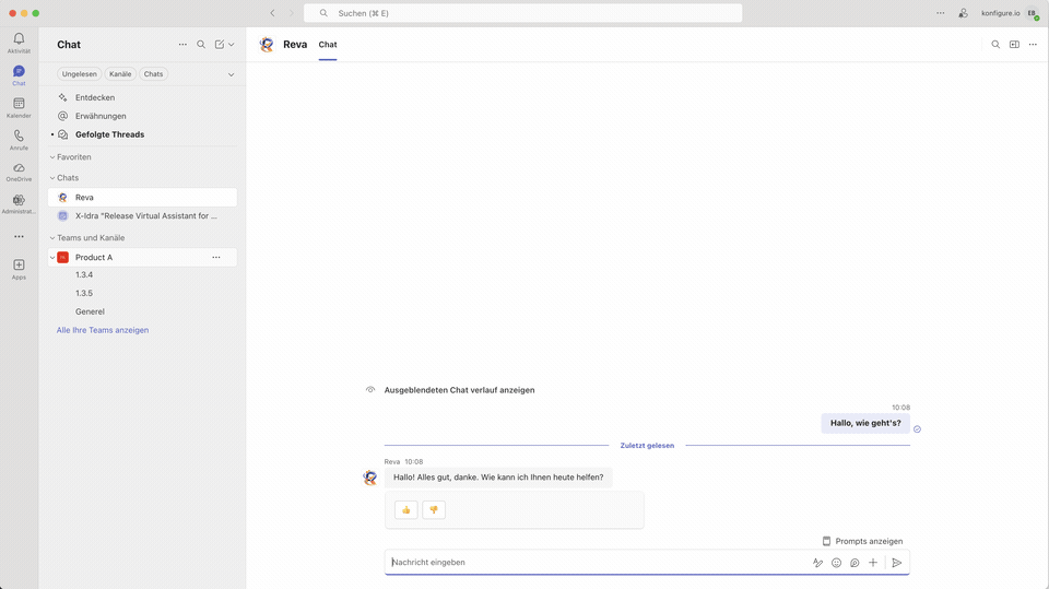 Reva demo — AI release management assistant in Microsoft Teams